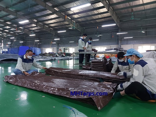 alumn eyelet for HDPE tarpaulin sheeting in Vietnam by MHTarps